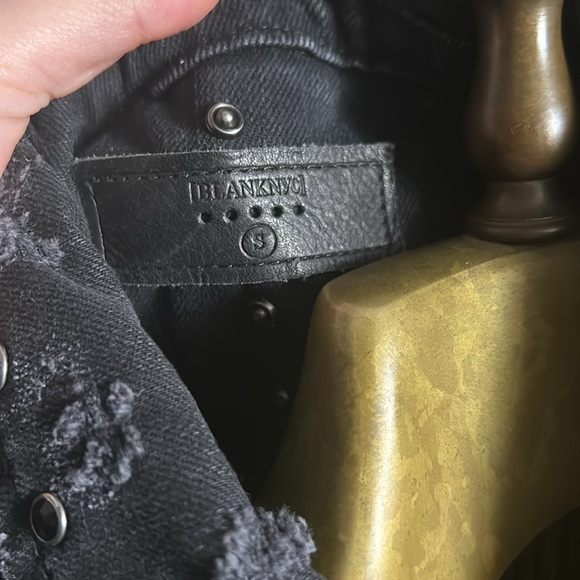 BLANK NYC Black Denim Distressed Studded Jacket - Picture 4 of 8